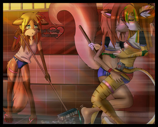 adolescent anthro asian_clothing bath bathhouse bikini black_border border bottomwear bra breasts buruma cleaning clothed clothing colored_edge_bra colored_edge_panties colored_edge_underwear east_asian_clothing female female/female footwear group japanese_clothing kissing loli panties raised_bra raised_clothing raised_underwear red_bra red_clothing red_panties red_underwear sandals shirt shoes sports_panties swimwear t-shirt topwear two-piece_swimsuit underwear uniform young young_anthro cesar23 kapple_(cesar23) oringe_(cesar23) pitchy_(cesar23) canid canine domestic_cat felid feline felis fox mammal rodent sciurid tree_squirrel hi_res