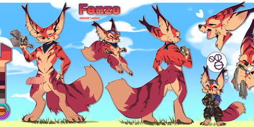 anthro balls biped bottomwear butt claws clothed clothed_anthro clothed_male clothing erection feet fingers front_view fully_clothed fully_clothed_anthro fully_clothed_male fur genitals looking_at_viewer male nude nude_anthro nude_male penis rear_view solo standing stripes tail teeth toes tongue topwear cocoline_(artist) blizzard_entertainment warcraft canid canine fox mammal vulpera 2026 absurd_res digital_drawing_(artwork) digital_media_(artwork) hi_res