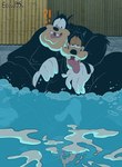 absurd_res anthro bodily_fluids canid canine canis clothing cum cum_in_tub cum_in_water cumshot disney domestic_dog duo ecovo95 ejaculation erection feet foot_fetish foot_play footjob genital_fluids genitals gloves gloves_only goofy_(disney) handwear handwear_only hi_res hot_tub male male/male mammal masturbation moobs mostly_nude nude nude_male overweight overweight_male penile penis pete_(disney) sex vein veiny_penis
