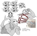 anthro clothing male shirt solo tank_top topwear mr_sharky ikea blahaj fish marine shark hi_res sketch_page