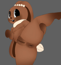 anthro anus big_ears black_eyes black_nose breasts brown_body brown_fur darkened_anus darkened_genitalia darkened_vulva featureless_breasts female flexible floppy_ears front_view fur genitals grey_background long_ears looking_at_viewer lop_ears neck_tuft nude one_leg_up raised_leg simple_background small_breasts smile solo splits spread_legs spreading standing thick_thighs tuft vertical_splits vulva wide_hips mamasoyanini blushcrunch_studio dandy's_world cocoa_(dandy's_world) lagomorph leporid mammal rabbit toon_(dandy's_world)
