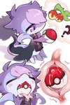 ambiguous_gender bodily_fluids hair holding_object holding_pokeball kemono object_vore penetration pokeball pokeball_in_mouth pokeball_insertion pokeball_vore purple_hair question_mark saliva saliva_string solo swallowing tongue vore tianhua nintendo pokemon generation_5_pokemon pokemon_(species) snivy 2:3 hi_res sequence