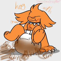anthro bodily_noises diaper fart feces legs_up male pooping soiled_diaper soiling soiling_diaper solo spread_legs spreading unclean_diaper used_diaper using_diaper ferretybabby chikn_nuggit chikn_nuggit_(spicy_form) canid canine canis domestic_dog mammal 1:1 hi_res