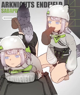 ahegao black_penis blue_eyes butt cat_tail deep_throat disembodied_penis duo fellatio female female_penetrated gameplay genitals hair light_body light_skin looking_pleasured male male/female male_penetrating male_penetrating_female masturbating_while_penetrated masturbation open_mouth oral oral_penetration penetration penile penile_penetration penis penis_in_mouth sex sitting spread_legs spreading tail teeth vaginal vaginal_masturbation vaginal_penetration vulva wet white_cap white_hair sabapuf arknights arknights_endfield hypergryph studio_montagne estella_(arknights) estella_(arknights:_endfield) animal_humanoid cat_humanoid felid felid_humanoid feline feline_humanoid human humanoid mammal mammal_humanoid animated hi_res no_sound short_playtime video