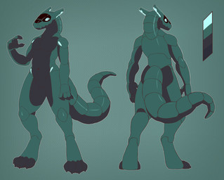 anthro fingers machine male simple_background solo tail respdragon android robot synth_(vader-san) absurd_res digital_media_(artwork) hi_res model_sheet