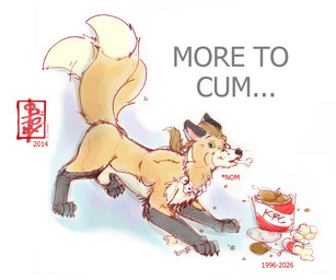 animal_genitalia ass_up chicken_meat digital_sketch eating feral food fried_chicken fully_sheathed genitals male male_feral meat quadruped sheath solo standing two_tailed_fox fennec_(artist) fennec_(character) canid canine fox mammal werecanid werecanine werecreature werefox digital_media_(artwork)