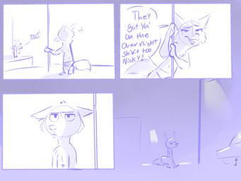 anthro car clothed clothing crossdressing dark dialogue female fur humor inside looking_at_viewer male night open_mouth outside panties pole pose speech_bubble standing street_lamp stripper_pole surprised text topless underwear vehicle what ahappypichu-mod oj_(artist) disney zootopia mrs._wilde nick_wilde canid canine fox mammal red_fox true_fox 2017 4:3 blue_and_white comic digital_media_(artwork) english_text hi_res monochrome sketch mother_(lore) mother_and_child_(lore) mother_and_son_(lore) parent_(lore) parent_and_child_(lore) parent_and_son_(lore) son_(lore)