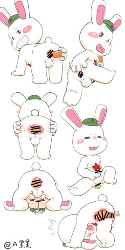 3_toes 4_fingers all_fours anal anal_masturbation anthro blush butt carrot carrot_in_ass censored_anus censored_genitalia censored_penis clothing embarrassed eyes_closed feet fingers food genitals grin happy headgear headgear_only headwear headwear_only holding_own_penis holding_penis internal internal_anal looking_at_viewer looking_back looking_back_at_viewer looking_pleasured male masturbation mostly_nude mostly_nude_anthro mostly_nude_male open_mouth penis plant side_view simple_background smile soles solo spread_butt spreading surprised toes vegetable white_background xd_(artist) year_hare_affair hare_(yha) lagomorph leporid mammal rabbit 2025 censored chinese_description hi_res