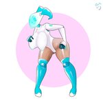 breasts female machine not_furry one_eye_closed smile solo thick_thighs wide_hips wink crisisaura haydee_(game) my_life_as_a_teenage_robot nickelodeon haydee jenny_wakeman humanoid robot 1:1 hi_res