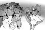 arm_cannon armor curvy_figure duo female fingering genitals headgear helmet hourglass_figure human_on_humanoid interspecies male male/female not_furry pussy ranged_weapon simple_background small_waist text thick_thighs thin_calves varia_suit weapon wide_hips raunchyninja metroid nintendo predator_(franchise) samus_aran alien human humanoid mammal yautja 2023 crossover english_text hi_res monochrome