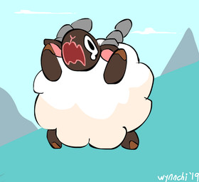 ambiguous_gender animated_gif daww feral fur humor motion_lines open_mouth outside rolling solo white_body white_fur white_wool wool_(fur) wynnchi nintendo pokemon bovid caprine generation_8_pokemon mammal pokemon_(species) wooloo 2019 2d_animation animated loop short_playtime