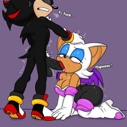 anthro bent_legs big_breasts big_penis blush bodily_fluids breasts clothed clothing duo fellatio female genitals head_grab humanoid_genitalia humanoid_penis male male/female oral penile penis sex standing sweat soulyagami64 sega sonic_the_hedgehog_(series) rouge_the_bat shadow_the_hedgehog bat eulipotyphlan hedgehog mammal 1:1 hi_res