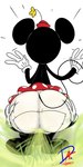 1:2 2021 anthro big_butt butt clothing derangedartist disney dominant dominant_female facesitting fart fart_fetish farting_on_face female hi_res looking_away male male/female mammal mickey_mouse minnie_mouse mouse murid murine panties rear_view rodent sitting_on_another tail underwear