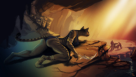 all_fours anthro armlet breasts butt claws clothed clothing detailed_background feline female khajiit lying mammal on_front sneaking stripes the_elder_scrolls the_elder_scrolls_v:_skyrim toe_claws treasure unknown_artist video_games weapon
Rating: Safe
Score: 30
User: remigius
Date: October 12, 2014 all_fours anthro armlet breasts butt claws clothed clothing detailed_background feline female khajiit lying mammal on_front sneaking stripes the_elder_scrolls the_elder_scrolls_v:_skyrim toe_claws treasure unknown_artist video_games weapon
Rating: Safe
Score: 30
User: remigius
Date: October 12, 2014