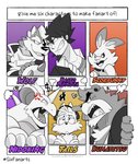 anthro clothed clothing feral fur group horn male partitioning simple_background white_body white_fur hikazedragon danganronpa danganronpa_v3 nintendo pokemon sega six_fanarts_challenge sonic_the_hedgehog_(series) spike_chunsoft star_fox the_boy_and_the_beast kaito_momota kumatetsu miles_prower wolf_o'donnell bear canid canine canis fox generation_1_pokemon generation_8_pokemon human lagomorph mammal nidoking pokemon_(species) scorbunny wolf 2020 digital_media_(artwork) hi_res meme