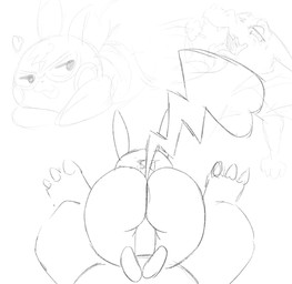 anthro breath butt cleft_tail clothing cosplay_pikachu_(costume) duo erection feet female first_person_view genitals heart_symbol hot_dogging humanoid_genitalia humanoid_penis interspecies looking_pleasured male male_pov mask mostly_nude open_mouth panting penis sex tail toes lkiws nintendo pokemon pikachu_libre charizard generation_1_pokemon pikachu pokemon_(species) 2022 animated sketch
