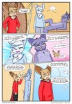 anthro better_version_at_source blue_body blue_fur border brown_body brown_fur clothed clothed/nude clothed_male clothing comic conditional_dnp dialogue english_text erection felid female fur genitals group hi_res male mammal masturbation_denial nude paliken penis purple_body purple_fur ryoku_(character) sex_denial text url vaatari white_border