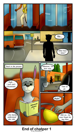 adolescent anthro bag book border bus city clothed clothed_anthro clothed_female clothed_male clothing commercial_vehicle detailed_background dialogue disappointed female female_anthro fully_clothed fully_clothed_anthro fully_clothed_female fully_clothed_male learning male male_anthro page_number public_transportation regret remorse silhouetted_body text thought_bubble vehicle white_border young young_anthro young_male confusedraven dave_(confusedraven) jay_(confusedraven) mia_(confusedraven) cheetah equid equine felid feline horse lagomorph leporid mammal rabbit 4:7 absurd_res comic english_text hi_res