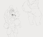 anthro clothed clothing duo eyewear glasses hair holding_object hoodie long_hair looking_at_another male open_mouth pantsless plantigrade size_difference standing tail tail_motion tailwag topwear mc_morrales nintendo pokemon tyler_the_lycanroc generation_7_pokemon lycanroc pokemon_(species) rockruff 2019 animated short_playtime sketch