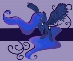 blue_body blue_eyes blue_feathers blue_hair cosmic_hair cutie_mark ethereal_hair feathered_wings feathers female feral hair horn princess quadruped royalty solo starry_hair tail wings spaerk friendship_is_magic hasbro my_little_pony mythology princess_luna_(mlp) equid equine mammal mythological_creature mythological_equine winged_unicorn