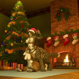 bell breasts breed christmas_clothing christmas_decorations christmas_headwear christmas_lights christmas_ornament christmas_present christmas_tree clothing collar duo exposed_breasts from_behind_position genitals gift hat headgear headwear herm holidays intersex intersex/intersex jingle_bell leash leash_pull leashed_collar nipples ornament penetration penis plant santa_hat sex size_difference tree sound_warning thenaitsabel christmas paradigm_(galidarion) shadowrunner_(tiehunter01) chakat felid felid_taur mammal mammal_taur taur 1:1 3d_(artwork) 3d_animation animated digital_media_(artwork) hi_res short_playtime sound