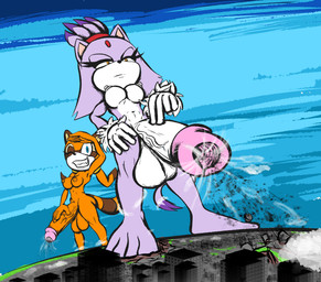 anthro balls big_balls big_breasts big_penis breasts building circumcised city city_destruction cock_vore destruction detailed_background duo faux_gaping feet forehead_gem fur gem genitals glans gynomorph hair huge_balls huge_penis humanoid_genitalia humanoid_penis hyper hyper_balls hyper_genitalia hyper_penis intersex looking_down macro macro_focus narrowed_eyes nipples nude outside penile penis purple_body purple_fur smile suction urethra urethral vacuum_penis vacuum_vore vein veiny_penis vore wind yellow_eyes generalgodzilla sega sonic_the_hedgehog_(series) blaze_the_cat marine_the_raccoon domestic_cat felid feline felis mammal procyonid raccoon 2021 absurd_res digital_media_(artwork) hi_res