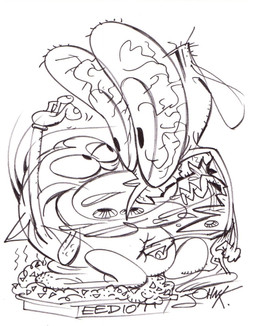 angry anthro big_eyes bloodshot_eyes body_hair butt_hair clothing deformed duo featureless_feet feces feet fist gloves hair handwear male nude poking sitting smile standing teeth text tongue tongue_out toony john_k nickelodeon ren_and_stimpy ren_höek stimpy_j._cat canid canine canis chihuahua domestic_cat domestic_dog felid feline felis mammal toy_dog 2019 artist_name black_and_white english_text hi_res monochrome traditional_media_(artwork)