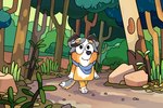 anthro detailed_background female solo zankandreas bluey_(series) calypso_(bluey) canid canine canis domestic_dog herding_dog mammal pastoral_dog sheepdog hi_res