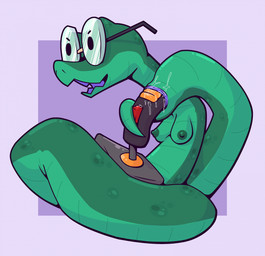 big_glasses bodily_fluids breasts busty_feral cloaca_juice cloacal cloacal_masturbation eyewear eyewear_only female female_penetrated feral feral_penetrated gaming genital_fluids glasses glasses_only green_body green_scales joystick masturbation nerd non-mammal_breasts nude object_in_cloaca penetration round_glasses scales serpentine solo wearing_glasses ikakins reptile scalie snake hi_res