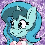 abstract_background ambiguous_form blue_body blue_eyes blue_eyeshadow blue_hair eyelashes eyeshadow female hair horn makeup purple_background simple_background smile snout solo trevor-fox hasbro my_little_pony mythology pngtuber winter_breeze_(character) equid equine mammal mythological_creature mythological_equine unicorn 1:1 2_frame_animation animated short_playtime