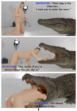balls crawling duo female feral genitals human_prey male male/female nude oral_vore penis questionable_consent soft_vore studio text vore willing_prey crimsoncreaturecreations chase_(crimsoncreaturecreations) crocodile crocodilian human mammal reptile scalie 3d_(artwork) absurd_res comic digital_media_(artwork) english_text hi_res