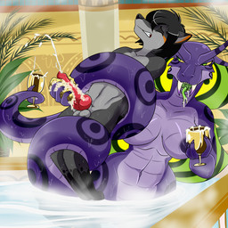 animal_genitalia anthro apode balls black_body black_fur black_hair bodily_fluids breasts coiling container cum cum_in_a_cup cum_in_container cumshot cup detailed_background dominant dominant_female dripping duo ejaculation erection eyes_closed fangs female fur genital_fluids genitals goblet green_eyes hair handjob knot legless male male/female nails navel nipples nude open_mouth orgasm penile penis plant serpentine sex short_story smoke sponge teeth tongue tongue_out tree water yellow_sclera lonbluewolf canid canine canis draconcopode mammal naga reptile scalie snake wolf 1:1 2015 digital_media_(artwork) story story_in_description
