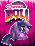 alternate_species bodily_fluids fangs feral hair horn saliva solo teeth wangkingfun doom_(series) friendship_is_magic hasbro id_software microsoft my_little_pony twilight_sparkle_(mlp) cacodemon hybrid mammal monster 2018 crossover