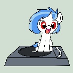 female feral hair horn long_hair record record_player red_eyes short_hair simple_background solo spinning tail turntable_(record_player) unknown_artist friendship_is_magic hasbro my_little_pony mythology vinyl_scratch_(mlp) equid equine mammal mythological_creature mythological_equine unicorn 1:1 animated low_res short_playtime thumbnail