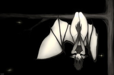 anthro clothed clothing female fur looking_at_viewer night no_underwear plant smile snow(styhi) solo spread_wings tree upside_down white_body white_fur wings styhi nsfwtober bat felid feline mammal absurd_res digital_media_(artwork) hi_res