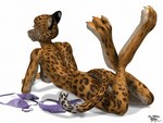 3d_(artwork) 4:3 anthro breasts butt digital_media_(artwork) featureless_breasts felid female leopard leopard_spots little_dragon mammal nude pantherine pose side_boob solo spots tail