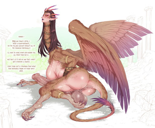 anthro anus backsack balls big_balls big_breasts big_butt big_penis breasts butt claws female female_humanoid genitals glistening glistening_anus glistening_balls glistening_body glistening_breasts glistening_butt glistening_genitalia glistening_penis gynomorph hair huge_penis intersex long_hair long_neck penis simple_background solo tail tail_anus text toe_claws wings random_rend mythology animal_humanoid felid felid_humanoid feline feline_humanoid humanoid mammal mammal_humanoid mythological_creature mythological_sphinx absurd_res english_text hi_res
