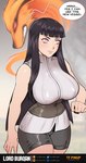 big_breasts black_hair bottomwear breasts clothing curvy_figure dialogue duo female feral grey_background hair hourglass_figure huge_breasts imminent_transformation light_blush long_hair male nipple_outline no_pupils red_eyes shorts simple_background sleeveless_shirt spandex spandex_shorts text thick_thighs tight_bottomwear tight_clothing tight_shorts lordburqan naruto hinata_hyuga kurama canid canine fox fox_spirit human mammal tailed_beast comic english_text hi_res