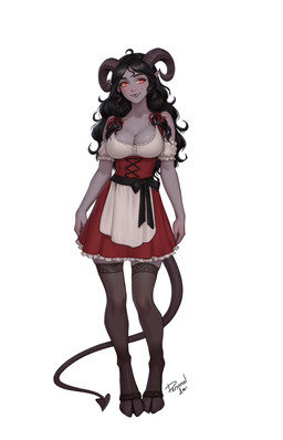 accessory big_breasts biped black_clothing black_eyebrows black_hair black_hooves black_horn black_legwear black_stockings black_tail black_text black_thigh_highs bottomwear breasts cleavage closed_smile clothed clothed_female clothed_humanoid clothing cloven_hooves corset curled_horn curvy_figure dress eyebrows eyelashes female female_humanoid fingers freckled_chest freckled_face freckles frilly frilly_clothing frilly_dress front_view fully_clothed fully_clothed_female fully_clothed_humanoid grey_body grey_lips grey_skin hair hair_accessory hair_ribbon hooves horn hourglass_figure humanoid_pointy_ears legwear lingerie lips long_hair long_tail looking_at_viewer mouth_closed multicolored_clothing multicolored_dress not_furry orange_eyes pointy_ears pupils red_clothing red_corset red_dress ribbons simple_background slim slim_female slim_humanoid small_waist smile smiling_at_viewer solo spade_tail standing stockings tail text thigh_highs topwear unguligrade wavy_hair white_background white_clothing white_dress white_sclera wide_hipped_female wide_hipped_humanoid wide_hips personalami demon demon_humanoid horned_humanoid humanoid tailed_humanoid 2025 artist_name digital_drawing_(artwork) digital_media_(artwork) full-length_portrait hi_res portrait