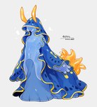 antennae_(anatomy) anthro blue_body faceless male markings semi-anthro solo spots spotted_body sannota272 aquatic_gastropod gastropod marine mollusk sea_slug slug hi_res