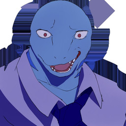 anthro male open_mouth pupils sharp_teeth shocked small_pupils solo teeth dandan_(artist) utau laru_mine aquatic fish shark 1:1