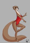 anthro athletic athletic_anthro athletic_female barefoot biped black_nose brown_body brown_fur clothed clothing countershade_face countershade_fur countershade_neck countershading feet female fingers fur gymnast gymnast_leotard gymnastics highleg highleg_leotard leotard long_body long_tail looking_at_viewer multicolored_body multicolored_fur on_one_leg plantigrade pose red_clothing red_leotard simple_background solo standing tail toes toned_female two_tone_body two_tone_fur winstar animalympics tatiana_tuschenko gulonine mammal marten mink mustelid musteline sable_(marten) true_musteline 2017 sketch