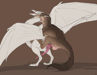 animal_genitalia balls big_balls bite brown_body claws cloaca cloacal cloacal_penetration cloacal_penis cloacal_rectum countershading erection feral feral_on_feral feral_penetrated feral_penetrating feral_penetrating_feral finger_claws from_behind_position genitals horn knot larger_penetrated long_neck long_penis looking_back male male/male male_penetrated male_penetrating male_penetrating_male membrane_(anatomy) membranous_wings mounting neck_bite open_mouth penetration penis pink_penis questionable_consent raised_tail red_penis scratch_mark scratching sex sheath side_view size_difference small_dom_big_sub spines spread_wings tail tail_tuft teeth toe_claws tuft white_body wings zw3 european_mythology mythology dragon felkin mythological_creature mythological_scalie scalie western_dragon wyvern 2025 absurd_res hi_res