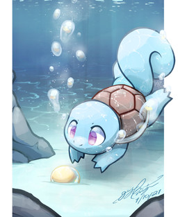 ambiguous_gender blue_body bubble caustics curious feral purple_eyes semi-anthro shell solo swimming treasure turtle_shell underwater water gingy_k_fox nintendo pokemon generation_1_pokemon pokemon_(species) squirtle 2021 pillarbox shaded
