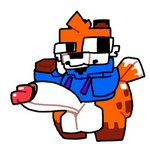 anthro balls big_balls big_butt big_penis blocky_body butt genitals looking_at_viewer male penis simple_background smile solo square_(anatomy) white_background kcstando microsoft minecraft mojang xbox_game_studios soups_(superiorfox) canid canine felid fox mammal pantherine aliasing colored digital_drawing_(artwork) digital_media_(artwork) flat_colors