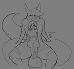 abdominal_bulge ahegao ambiguous_fluids ambiguous_gender anthro balls belly belly_expansion big_balls big_body big_penis black_sclera bodily_fluids breasts canid canine canis cum cum_inside demon dogga doggasaurio duo expansion feet female female/female genital_fluids genitals gynomorph hi_res human humanoid intersex intersex/female knot_sitting looking_pleasured male male/female mammal neck_tuft penetration penis saliva sitting_on_pillow size_difference sketch smile sweat tail thighs tongue tongue_out tuft vaginal vaginal_fluids vaginal_penetration wolf yellow_eyes