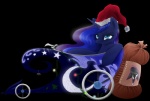 blue_hair chariot_(vehicle) christmas_clothing christmas_headwear christmas_lights clothing female hair hat headgear headwear holidays holly_(plant) horn plant sack santa_hat simple_background smile solo transparent_background rouletteobsidian christmas friendship_is_magic hasbro my_little_pony mythology princess_luna_(mlp) equid equine mammal mythological_creature mythological_equine unicorn 2012 alpha_channel