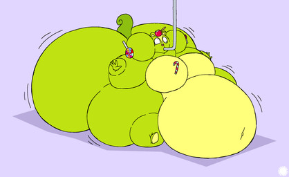4_fingers anthro apple bar_emanata belly belly_expansion big_belly big_butt bubble_butt butt butt_expansion candy candy_apple candy_cane countershade_belly countershade_face countershading dessert emanata expansion fingers food fruit fur green_body green_fur green_pupils heart_nose heart_symbol hose hose_in_mouth hose_inflation huge_belly huge_butt huge_thighs hyper hyper_belly hyper_butt hyper_cheeks hyper_thighs inflation logo lollipop male navel overweight plant pupils solo tail text thick_thighs thigh_expansion thatdawgmurray happy_tree_friends nutty_(htf) mammal rodent sciurid tree_squirrel 2025 aliasing artist_logo artist_name digital_media_(artwork) hi_res signature