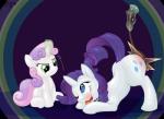 2014 blue_eyes blush collar cub cutie_mark duo equine female feral friendship_is_magic fur green_eyes grin hair horn horse magic mammal my_little_pony one_eye_closed open_mouth pony rarity_(mlp) saliva shinekolt sibling sisters sitting spanking sweetie_belle_(mlp) tongue two_tone_hair unicorn white_fur young
Rating: Questionable
Score: 9
User: lemongrab
Date: February 25, 2014