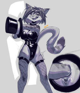 anal anal_fisting anal_penetration anthro anus autofisting autopenetration butt clothed clothing cutaway deep_fisting female fishnet_clothing fishnet_legwear fisting genitals hat headgear headwear legwear leotard looking_at_viewer magic magician masturbation non-euclidean_masturbation non-euclidean_sex penetration portal_masturbation portal_sex sex simple_background solo thinking_with_portals top_hat vulva thehumancopier helia_peppercats domestic_cat felid feline felis mammal digital_media_(artwork) hi_res